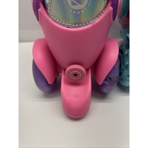 SULIFEEL Rainbow Hearts Adjustable Size XS 9-10 EU 25-28 Girl Roller Skates New - Picture 7 of 14